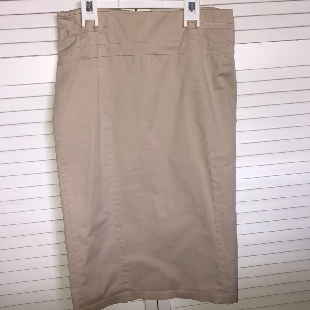 Beige Midi Skirt